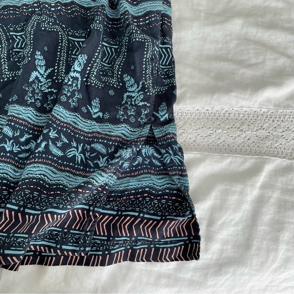 Patagonia SMALL Wildflower Floral Print Racerback Dress Navy Blue FLAW - Picture 9 of 12